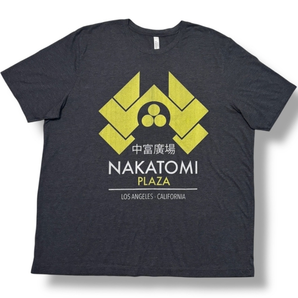 BELLA CANVAS Dark Grey Nakatomi Plaza Crew Neck Shirt